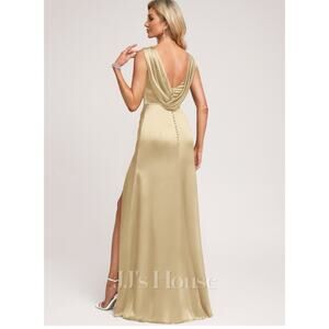 JJs House Women Champagne Bridesmaids Evening Wedding Prom Maxi Dress Size 8